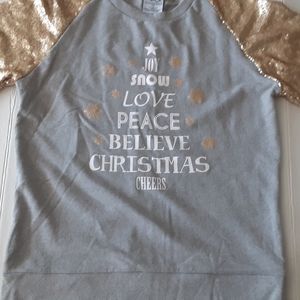 Graphic Christmas Sequined Jersey
